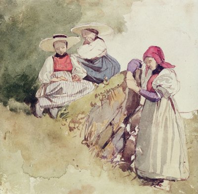 Three Females by Richard Parkes Bonington